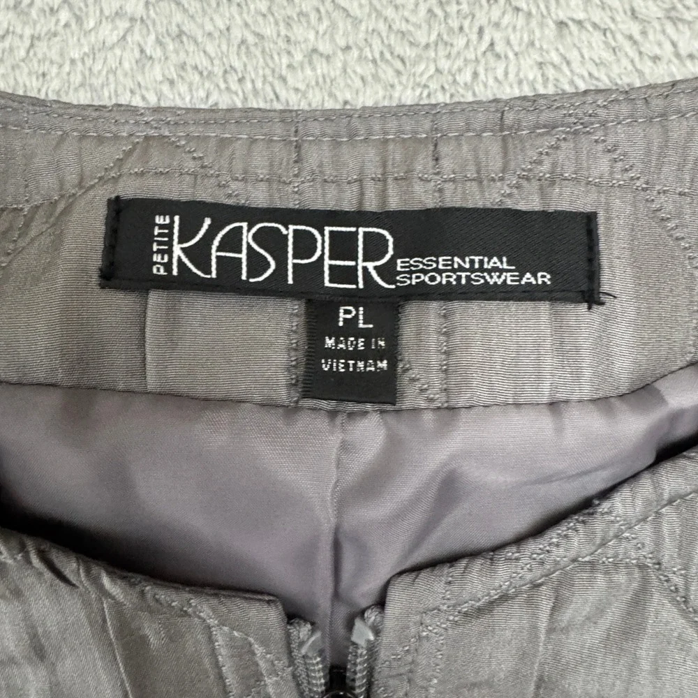 Kasper‎ NWT Women's Light Weight Dress Jacket Size PL Grey Full Zip